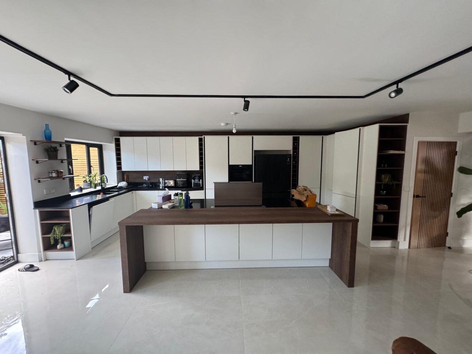 Ceramic tiling, interior construction, kitchen installation